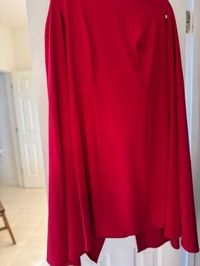 Adrianna Papell Vibrant Red Draped Dress